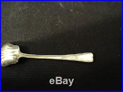 Set/ 6 Antique Matching Sterling Silver Salt Cellar Spoons