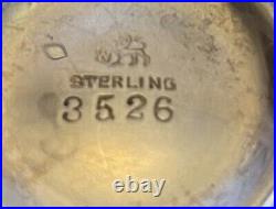 Set 6 Whiting Sterling Silver Salt Dips 3526 little open bowls beaded edge 1.5
