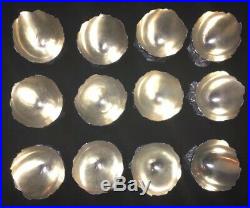 Set Of 12 Gorham Sterling Silver Open Salt Cellars Cracked Egg Aesthetic Period