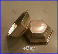 Set of 12 19c Sterling Silver Webster Co Spoons & Salt Cellars Gold Washed