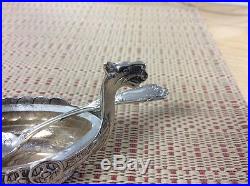 Set of 2 Miniature Norwegian Sterling Silver Viking Ship from Norge