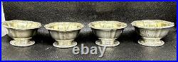 Set of 4 19th C. Tiffany & Co. Sterling Silver Gold Washed Salt Cellars