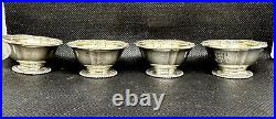 Set of 4 19th C. Tiffany & Co. Sterling Silver Gold Washed Salt Cellars