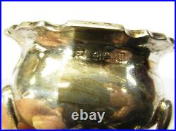 Set of 4 British Sterling silver salt dips cellars Birmingham hallmarks 1919