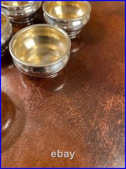 Set of Five (5) Gorham Sterling Silver Salts withNo Monogram and Gold Wash