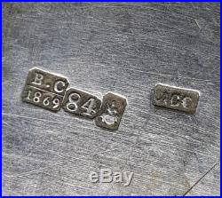 Silver 84 Russian Imperial Throne Salt Cellar Rare 1869, 97 gr