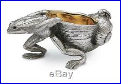Silver Plated Frog & Snail Salt Cellar By Francis Howard NEW