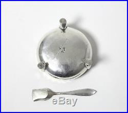 Silver salt cellar with a spoon. Russian Empire (Russia), 18th century