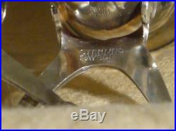Solid Sterling Silver Salt Cellars Shaker Scandinavian Viking Drinking Horn 34g