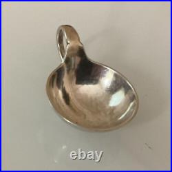 Sterling GEORG JENSEN Salt Cellar Dish Blossom No. 110 Denmark Circa 1910-1925