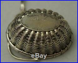 Sterling Silver Basket Weaved Salt Cellar Bethany Borzilleri Nantucket & Spoon