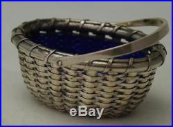 Sterling Silver Basket Weaved Salt Cellar Bethany Borzilleri Nantucket & Spoon