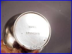 Sterling Silver Cobalt Blue Glass Salt Cellars SET by Birks UNUSUAL