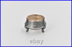 Sterling Silver Ornate Antique Scroll Embossed Salt Cellar 64