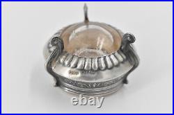 Sterling Silver Ornate Antique Scroll Embossed Salt Cellar 64