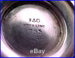 Sterling Silver SET 6 Butter Pats Salt Cellars Tiffany Case 19 Cent Gorham Hlmk