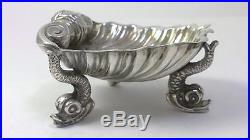 Sterling Silver Salt Cellar Dolphin Footed 1865