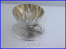 Sterling WHITING 3-D Water Lily Pad SALT CELLAR DISH holder AESTHETIC $195 each