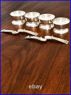 Sublime (4) Spratling Taxco Mexican Sterling Silver Salts & Spoons No Monogram