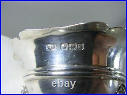 Superb Set R F Mosley & Co Sterling Silver Footed Open Salt & Pepper Shaker