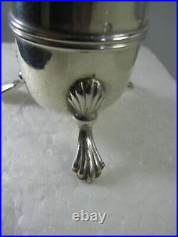 Superb Set R F Mosley & Co Sterling Silver Footed Open Salt & Pepper Shaker