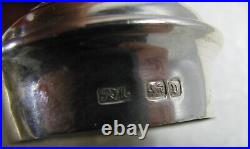 Superb Set R F Mosley & Co Sterling Silver Footed Open Salt & Pepper Shaker