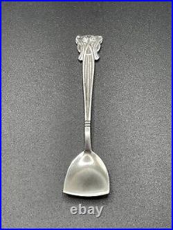 Theodor Olsens Eftf Pair of Sterling Silver Viking Ship Salts with Spoons