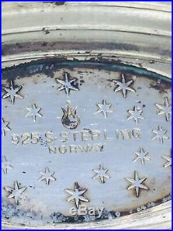 Theodor Olsens Norway Vintage Sterling Silver Viking Ship Salt Cellars & Spoons