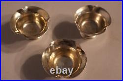 Three (3) Sterling Salt Cellars Vintage