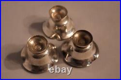 Three (3) Sterling Salt Cellars Vintage