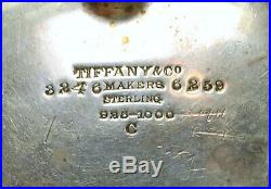 Tiffany 3246 6259 Sterling Silver Pair Shell & Thread SALT CELLARS Ball feet