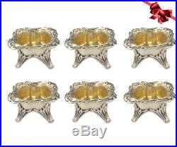 Tiffany & Co. Chrysanthemum Silver Salt Cellars Set of 6