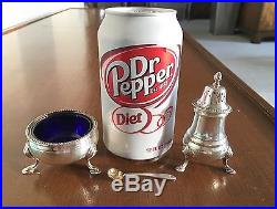 Tiffany & Co STERLING SILVER PEPPER CAN OPEN SALT CELLAR with Liner & SALT SPOON