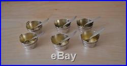 Tiffany & Co. Sterling Silver Bucket Form Salt Cellars and Spoons 6