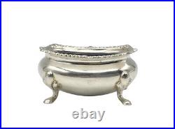 Tiffany & Co. Sterling Silver England Salt Cellar WithCobalt Blue Glass Insert