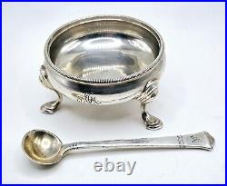 Tiffany & Co. Sterling Silver Salt Cellar w T& Co. Spoon