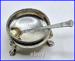 Tiffany & Co. Sterling Silver Salt Cellar w T& Co. Spoon