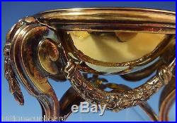 Tiffany & Co. Sterling Silver Salt Dip withTongs Vermeil 3 1/8 X 3 3/8 (#0939)