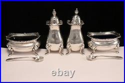 Tiffany & Co Sterling Silver Salt & Pepper Shakers & Salt Cellars Georgian Style