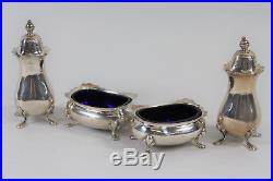 Tiffany & Co. Two Pairs of Sterling Silver Salt Cellars & Pepper Casters, Anka