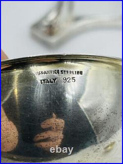 Tiffany & Co Vintage Pair Sterling Silver Figural Lion Tall Master Salt Cellars