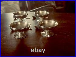 Tiffany & Company Saint Dunstan Antique Sterling Silver Salt Cellars and Spoons