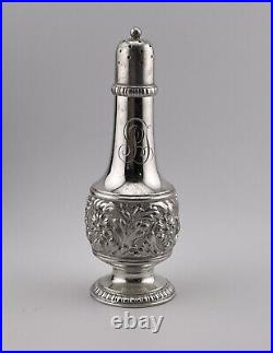 Tiffany Repousse Salt Pepper Shaker. Tiffany Sterling Silver Salt Pepper Shaker