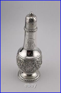 Tiffany Repousse Salt Pepper Shaker. Tiffany Sterling Silver Salt Pepper Shaker