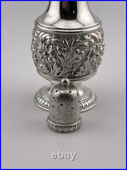 Tiffany Repousse Salt Pepper Shaker. Tiffany Sterling Silver Salt Pepper Shaker