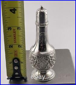 Tiffany Repousse Salt Pepper Shaker. Tiffany Sterling Silver Salt Pepper Shaker