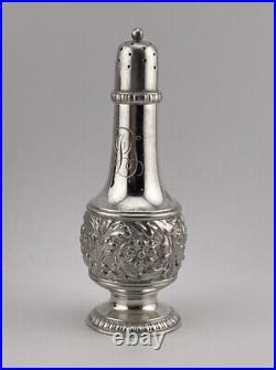 Tiffany Repousse Salt Pepper Shaker. Tiffany Sterling Silver Salt Pepper Shaker