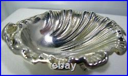 Tiffany Shell Footed Nautical Design Sterling Silver Open Salt Cellar