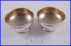 Tiffany Sterling Pair Of 19th Century Salt Cellars Gilded Interior Lovely