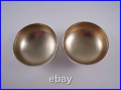 Tiffany Sterling Pair Of 19th Century Salt Cellars Gilded Interior Lovely